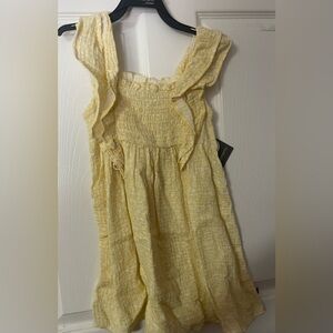 Yellow Ruffled Sleeveless Dress! NWT!